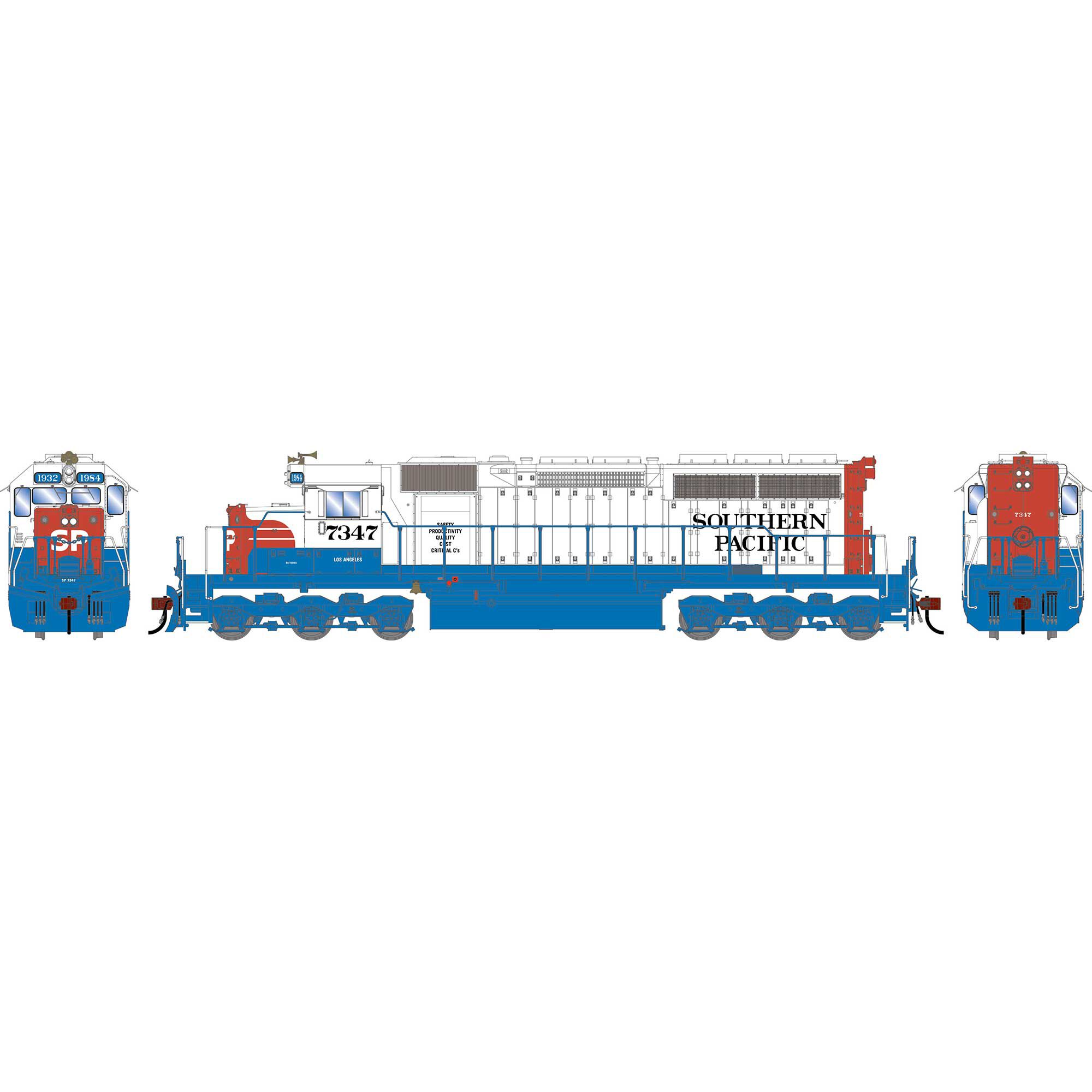 Athearn Athearn HO ATH SD40R Locomotive, SP '1984 Games' #7347