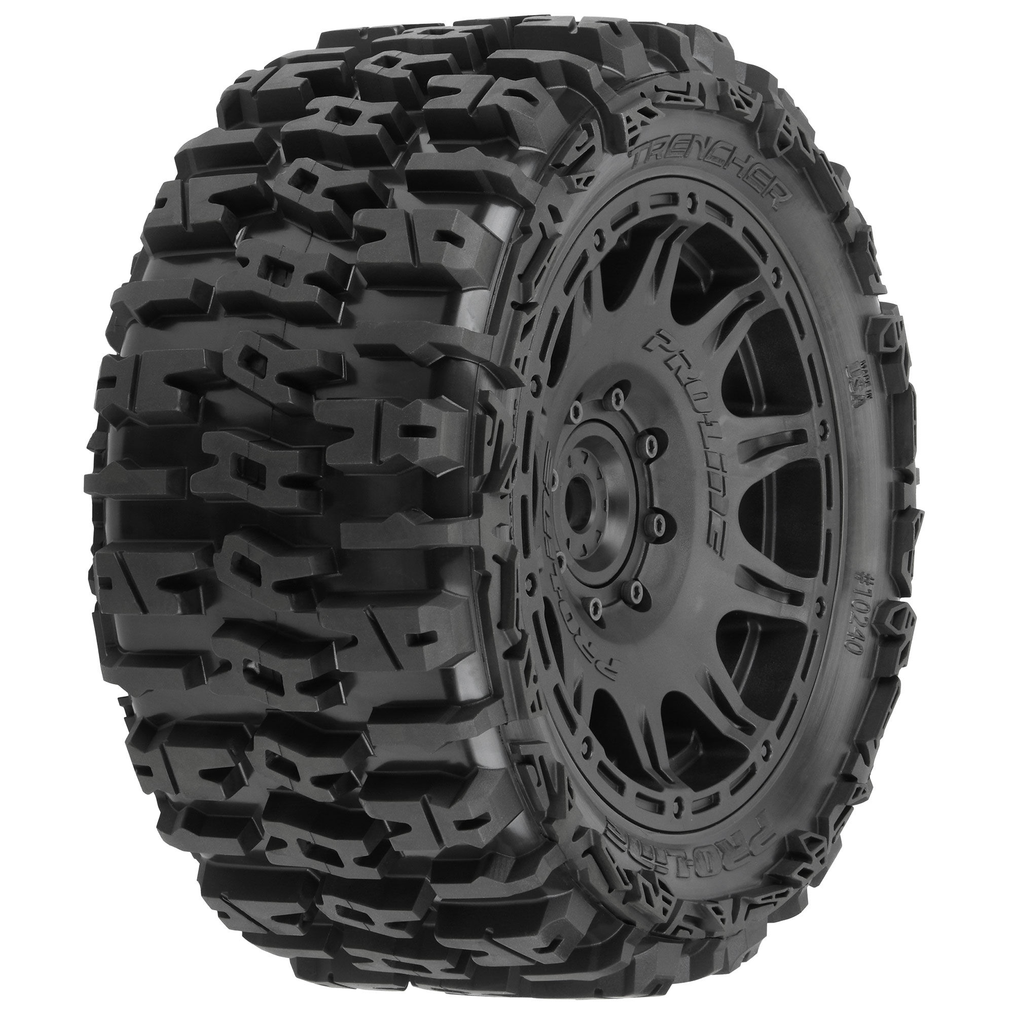 Pro-Line Racing 1/6 Trencher F/R 5.7” Tires Mounted 24mm Black