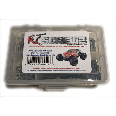 Stainless Steel Screw Set: ARRMA GRANITE 4x4 Mega Stainless Steel Screw Set: ARRMA GRANITE 4x4 Mega