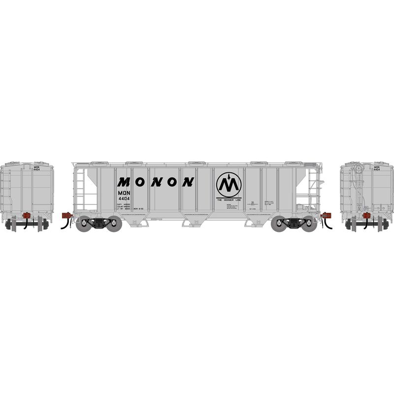 HO GEN PS 2893 3-Bay Covered Hopper, Monon #4404