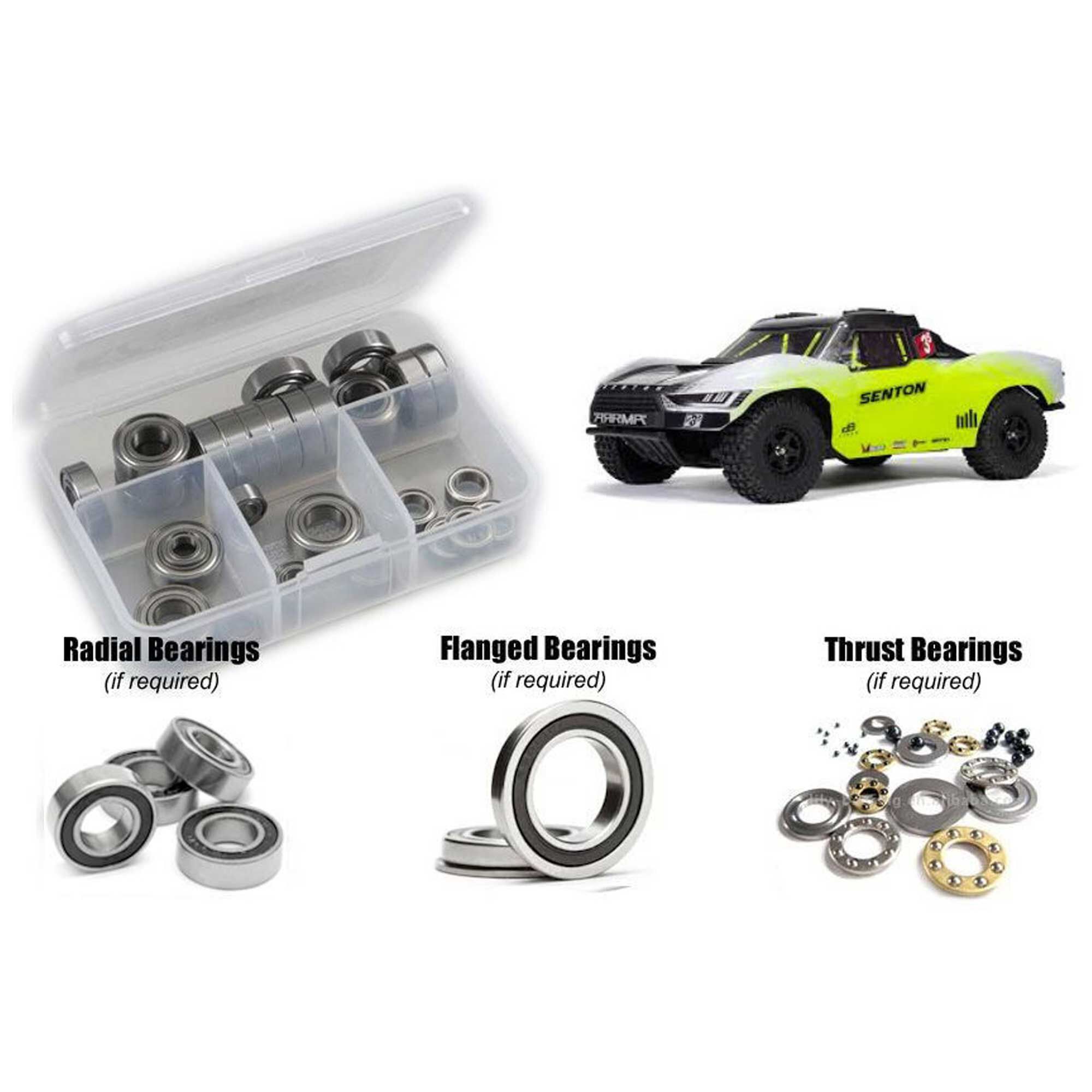 RC Screwz Rubber Shielded Bearing Kit, 1/10 ARRMA Senton 223S BLX