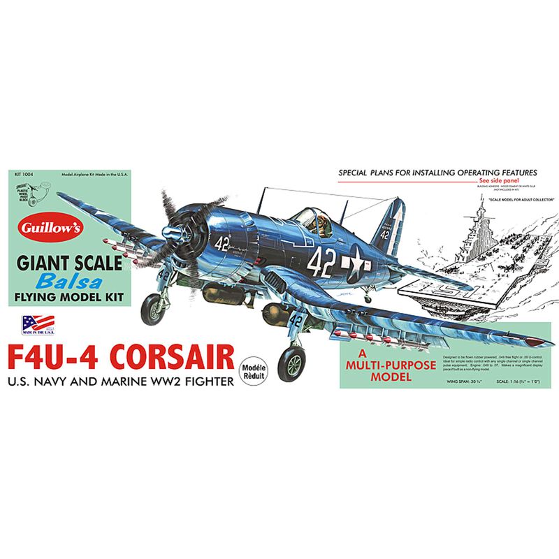 Guillow Vought F4U-4 Corsair Kit, 30.5