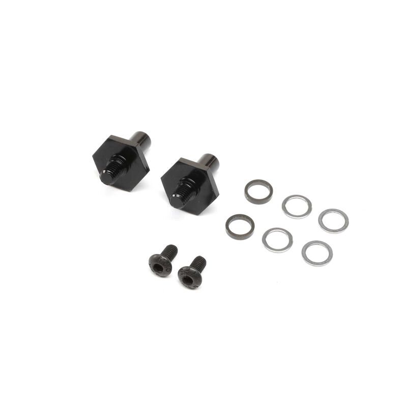 Front Axle, Black Aluminum, 12mm (2): 22