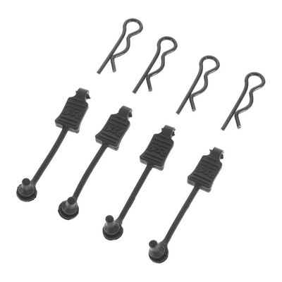 Body Clip Retainer 1/8 Scale Black (4) Body Clip Retainer 1/8 Scale Black (4)