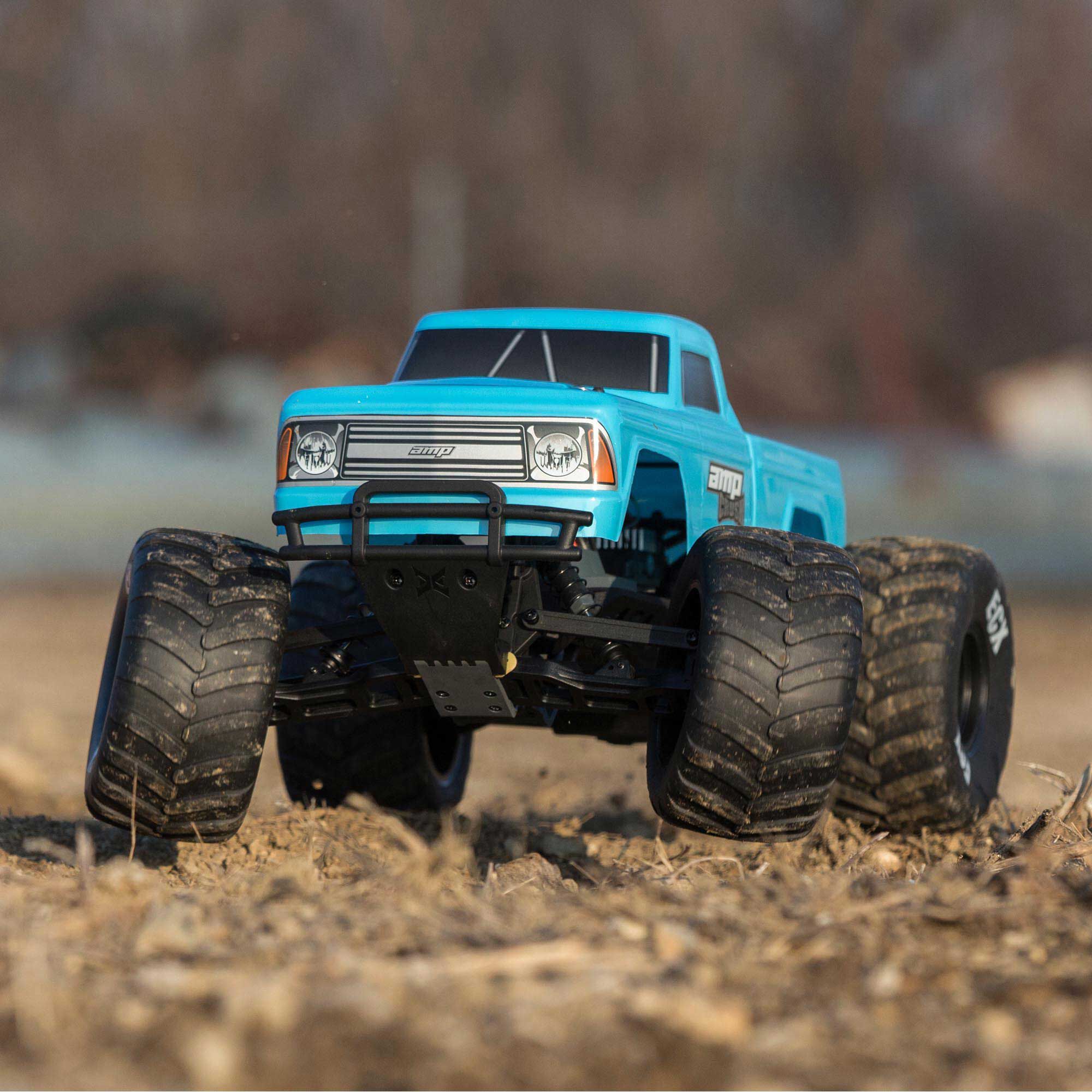 ECX 1/10 Amp Crush 2WD Monster Truck Brushed RTR, Blue