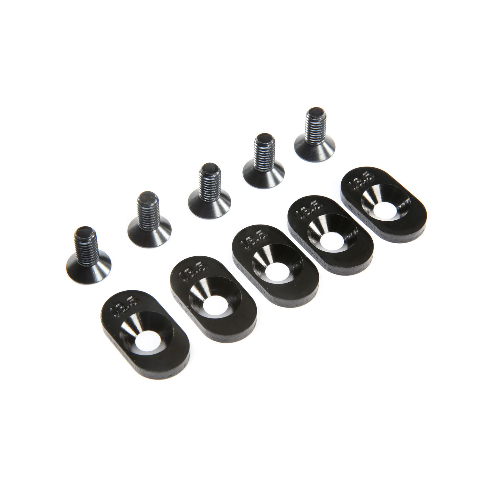 Engine Mount Insert and Screws 18.5T, Black (5): 5ive-T 2.0 (fits 62T spur)