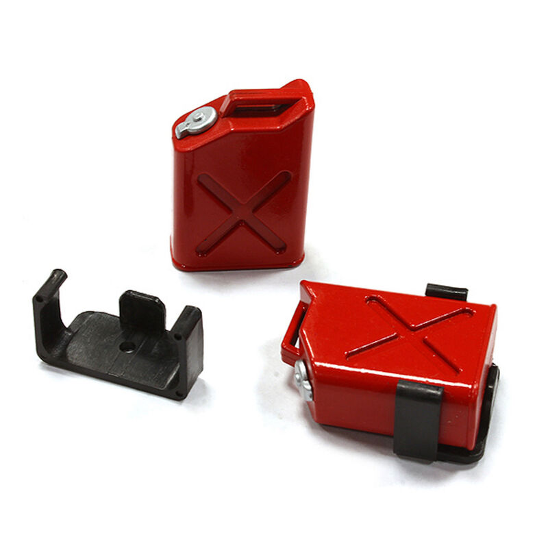 Jerry Can Fuel Tank (2), Red: 1/10 Scale Crawler
