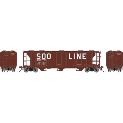 HO GEN PS 2893 3-Bay Covered Hopper, SOO Line #70009 HO GEN PS 2893 3-Bay Covered Hopper, SOO Line #70009
