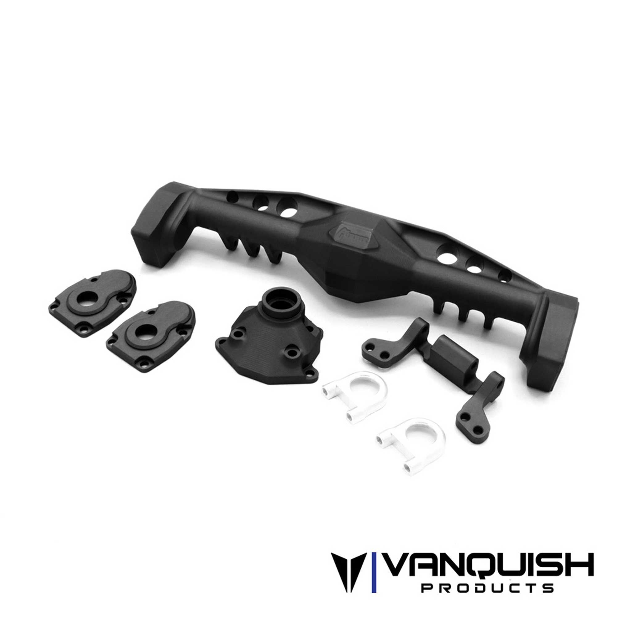 Vanquish Products Currie F9 Rear Axle, Black Anodized: Axial SCX10