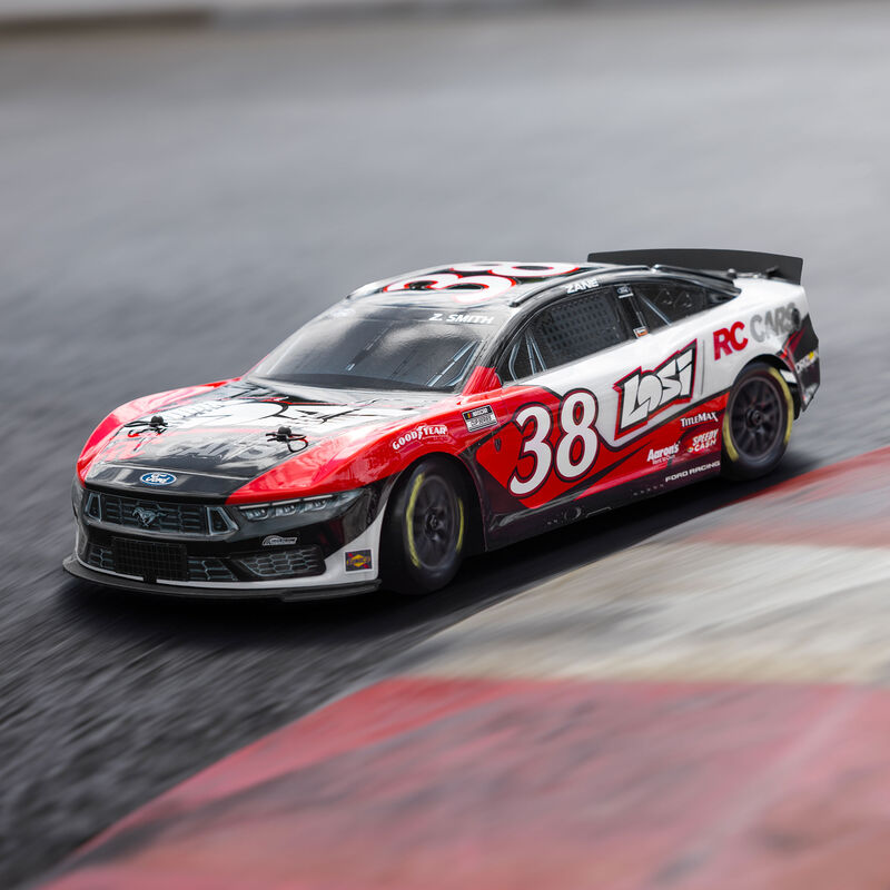 1/12 NASCAR RC Race Car Zane Smith No. 38 2026 Losi Ford Mustang 2S AWD RTR Brushed On-Road (Battery & Charger Included) 1/12 NASCAR RC Race Car Zane Smith No. 38 2026 Losi Ford Mustang 2S AWD RTR Brushed On-Road (Battery & Charger Included)