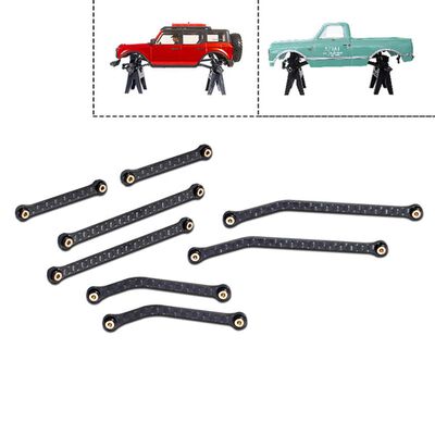 Carbon High Clearance Links Set: SCX24 Bronco, C-10, Jeep Carbon High Clearance Links Set: SCX24 Bronco, C-10, Jeep