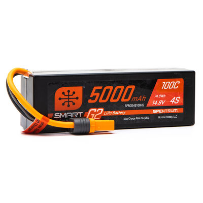 14.8V 5000mAh 4S 100C Smart G2 Hardcase LiPo Battery: IC5 14.8V 5000mAh 4S 100C Smart G2 Hardcase LiPo Battery: IC5