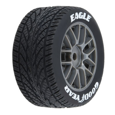 1/12 Goodyear Eagle Wet Tire F/R MTD Gray Wheels (4): Losi NASCAR 1/12 Goodyear Eagle Wet Tire F/R MTD Gray Wheels (4): Losi NASCAR