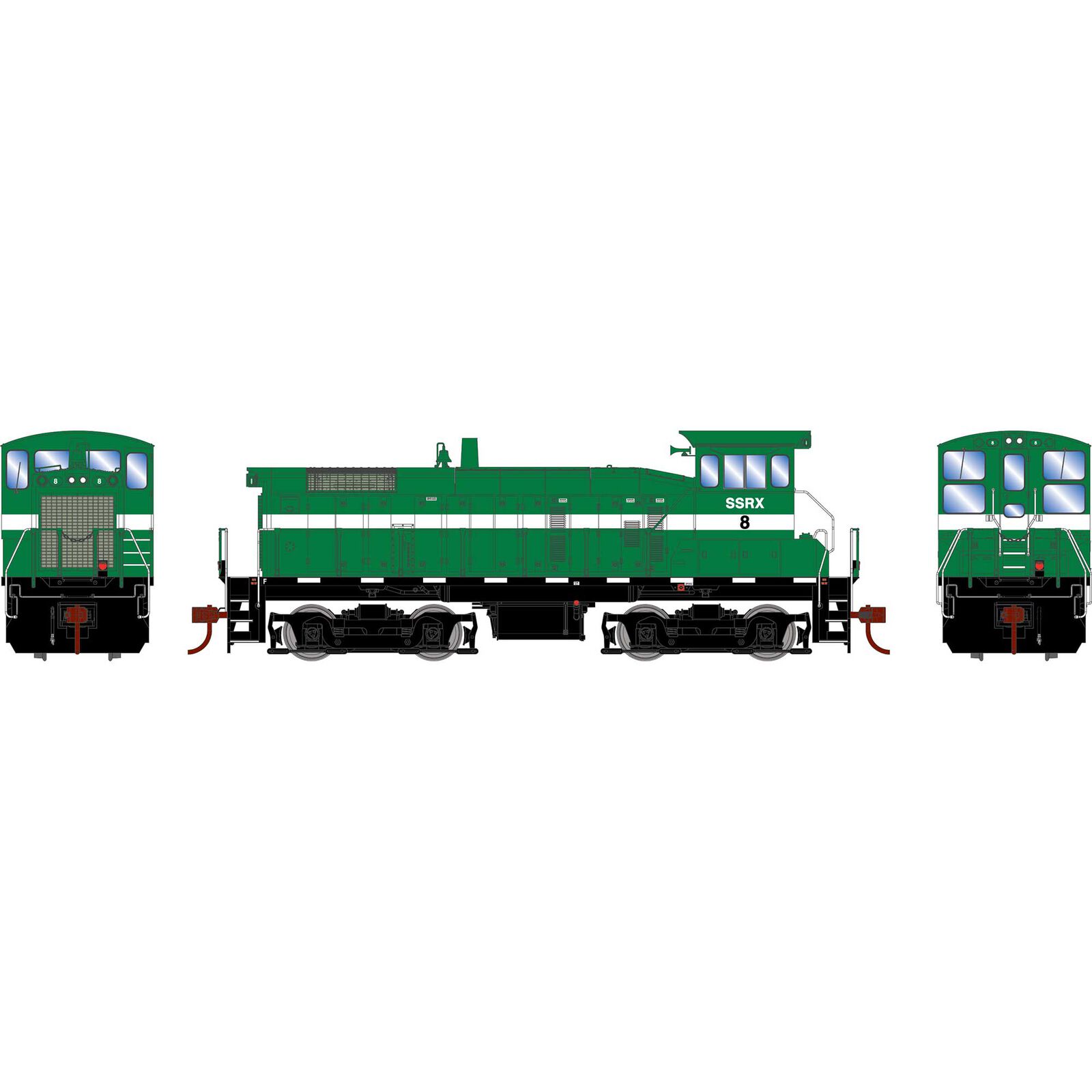 HO SW1000 Locomotive with DCC & Sound, SSRX #8