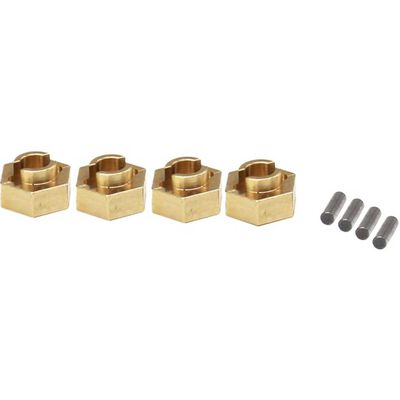 Brass Stock Wheels Hub, 7mm Hex: SCX24 Brass Stock Wheels Hub, 7mm Hex: SCX24
