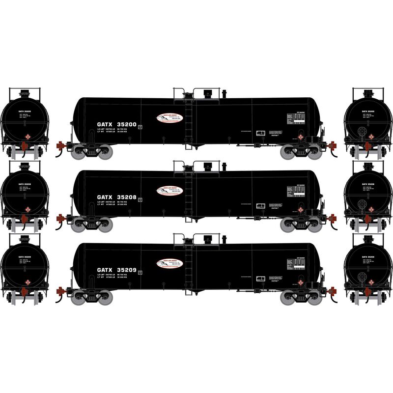 HO ATH 30K Ethanol Tank Car, GATX #35200/35208/35209 (3)