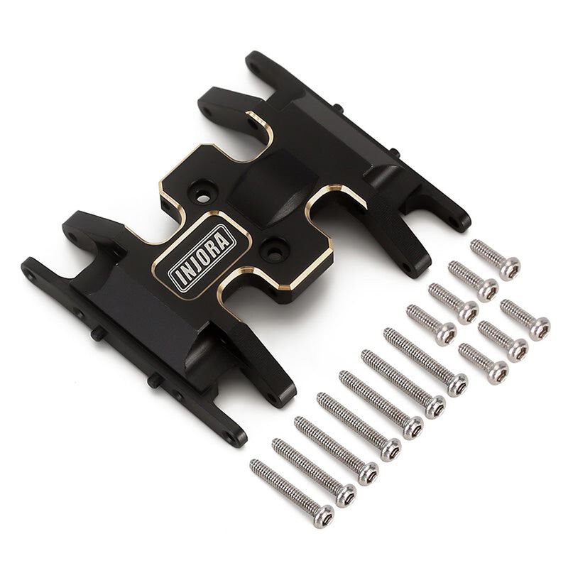 INJORA Brass Skid Plate, Black, 1/24 Axial SCX24