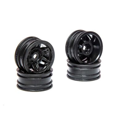 1.0 Rockster Wheels Black (4): SCX24, AX24 1.0 Rockster Wheels Black (4): SCX24, AX24