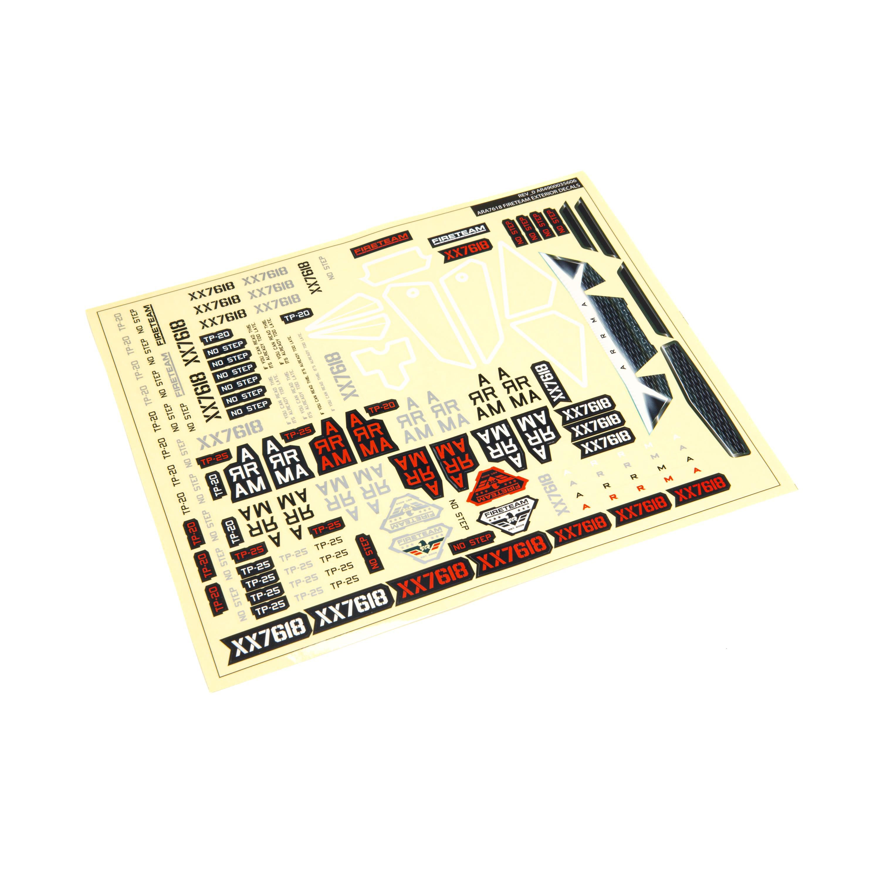 �˾���ũ ARA411011 [ARRMA] ARA411011 Exterior Body Panel Set, Clear: FIRETEAM 1