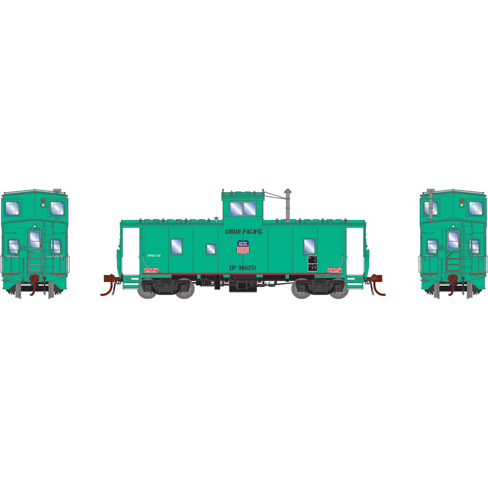 HO CA-9 ICC Caboose with Lights UP MOW Office #906251