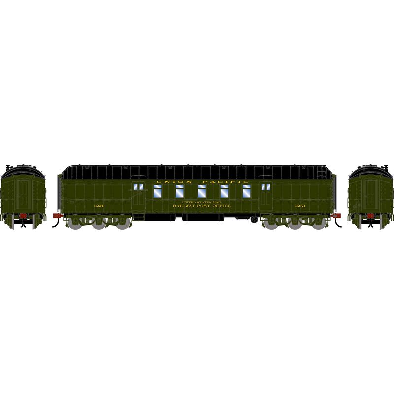 HO ATH 60' Pullman Common Standard Postal Car, UP #1251 HO ATH 60' Pullman Common Standard Postal Car, UP #1251