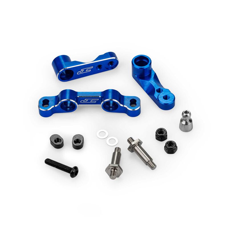Aluminum Steering Kit, 1/10 Team Associated RC10B7/ RC10B7D, Blue Aluminum Steering Kit, 1/10 Team Associated RC10B7/ RC10B7D, Blue