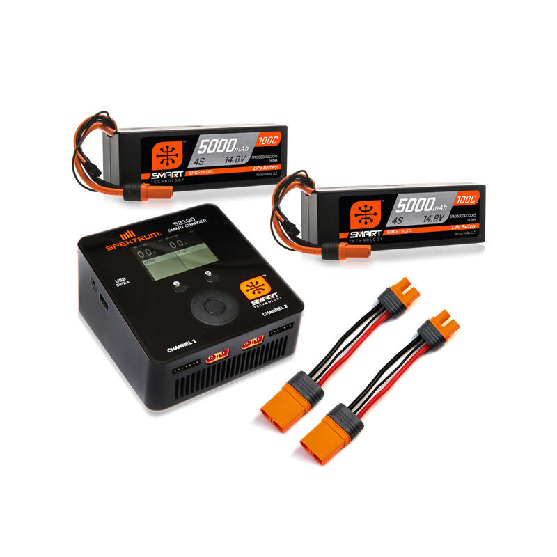 Smart Powerstage 8S Surface Bundle: 5000mAh 4S LiPo Battery (2) / S2100 Charger