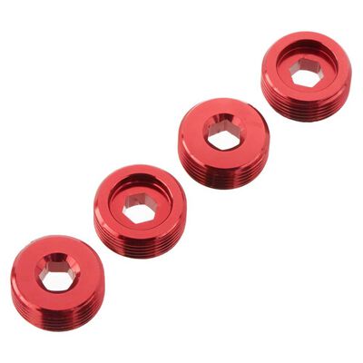 Nut Front Hub Aluminum Red (4) Nut Front Hub Aluminum Red (4)