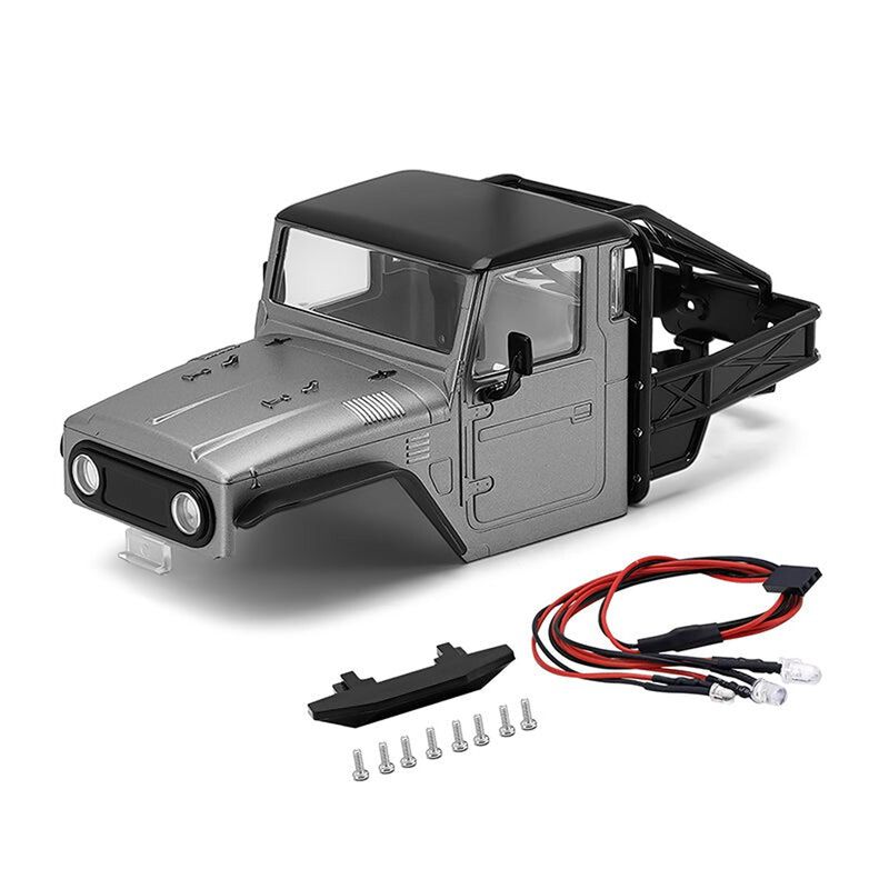 INJORA 1/18 IR40 Rock Crawler Hard Body, Grey, 1/18 Traxxas TRX-4M Defender/ Bronco