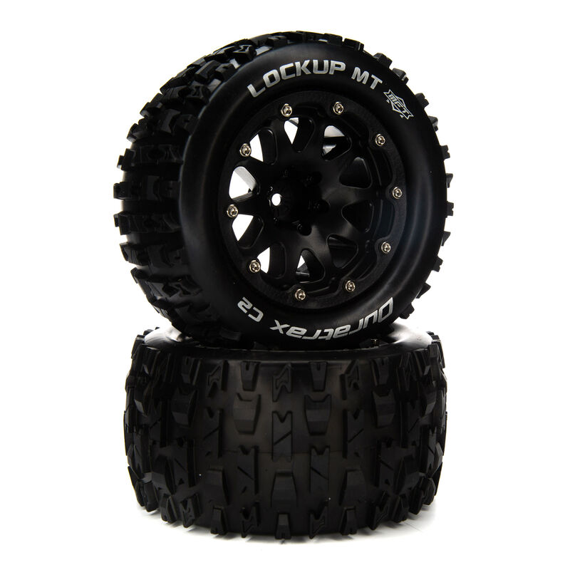 Duratrax Lockup MT Tires Wheels 4wd Stampede Savage XS Flux F// R for sale online 4