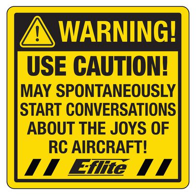 Eflite Caution Joy Sticker Eflite Caution Joy Sticker