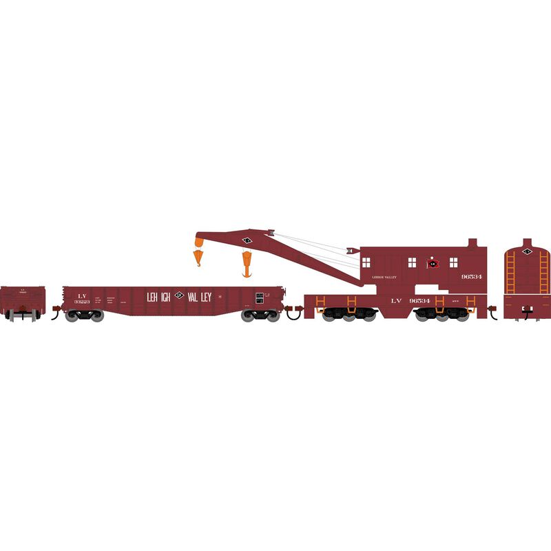 HO ATH 200-Ton Crane and 50' Gondola Set, LV #96534 (Crane); #33223 (Gondola)