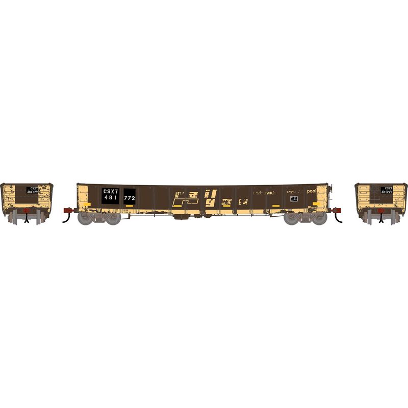 HO ATH 52' Mill Gondola, Primed For Grime CarKnocker CSXT 'Patched' w/Reflectors #481772