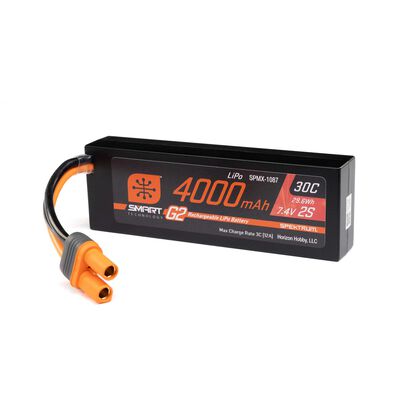 7.4V 4000mAh 2S 30C Smart G2 Hardcase LiPo Battery: IC5 7.4V 4000mAh 2S 30C Smart G2 Hardcase LiPo Battery: IC5