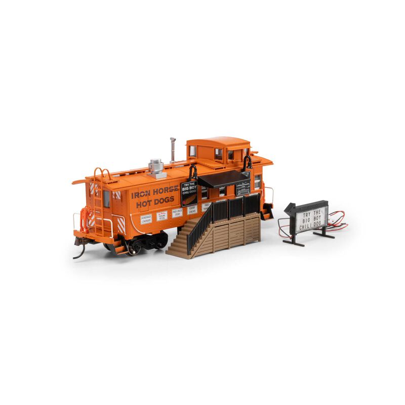 Athearn HO Concession Caboose, Iron Horse Hotdogs