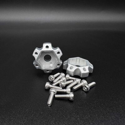 12mm Machined Aluminum Hex Hubs w/ Hardware, 2mm Offset (2) 12mm Machined Aluminum Hex Hubs w/ Hardware, 2mm Offset (2)