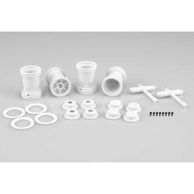 1/24 Tribute Monster Truck Wheel with Accessories, White (4): SCX24, 1/24 Truck 1/24 Tribute Monster Truck Wheel with Accessories, White (4): SCX24, 1/24 Truck