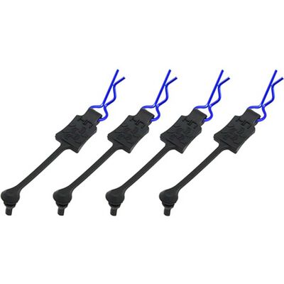 Body Clip Retainers, Blue (4): 1/10 Body Clip Retainers, Blue (4): 1/10