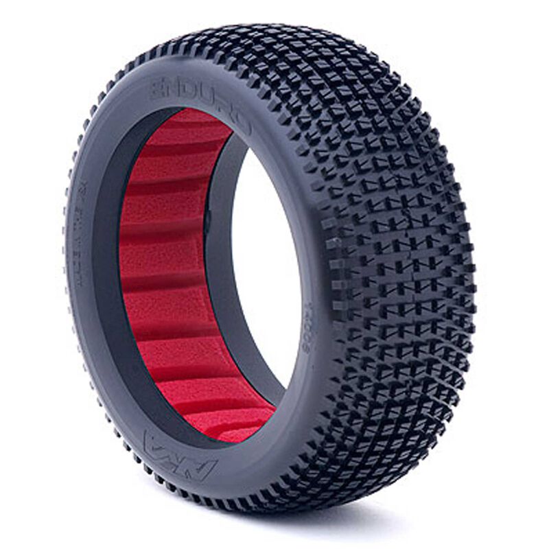 1/8 Enduro Super Soft Tires, Red Inserts (2): Buggy
