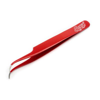 Slant Point Tweezers, Red Slant Point Tweezers, Red