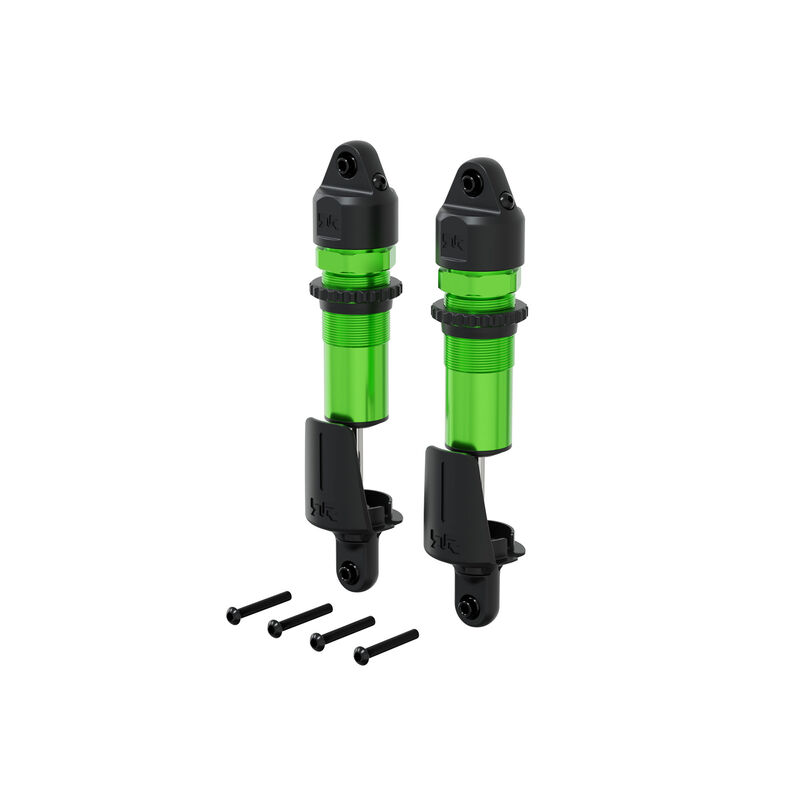 ARRMA Shock Set (Front), Alloy, 15mm Bore, 143.5mm Length, 4x1.9mm Piston, 1300cSt Oil, Green