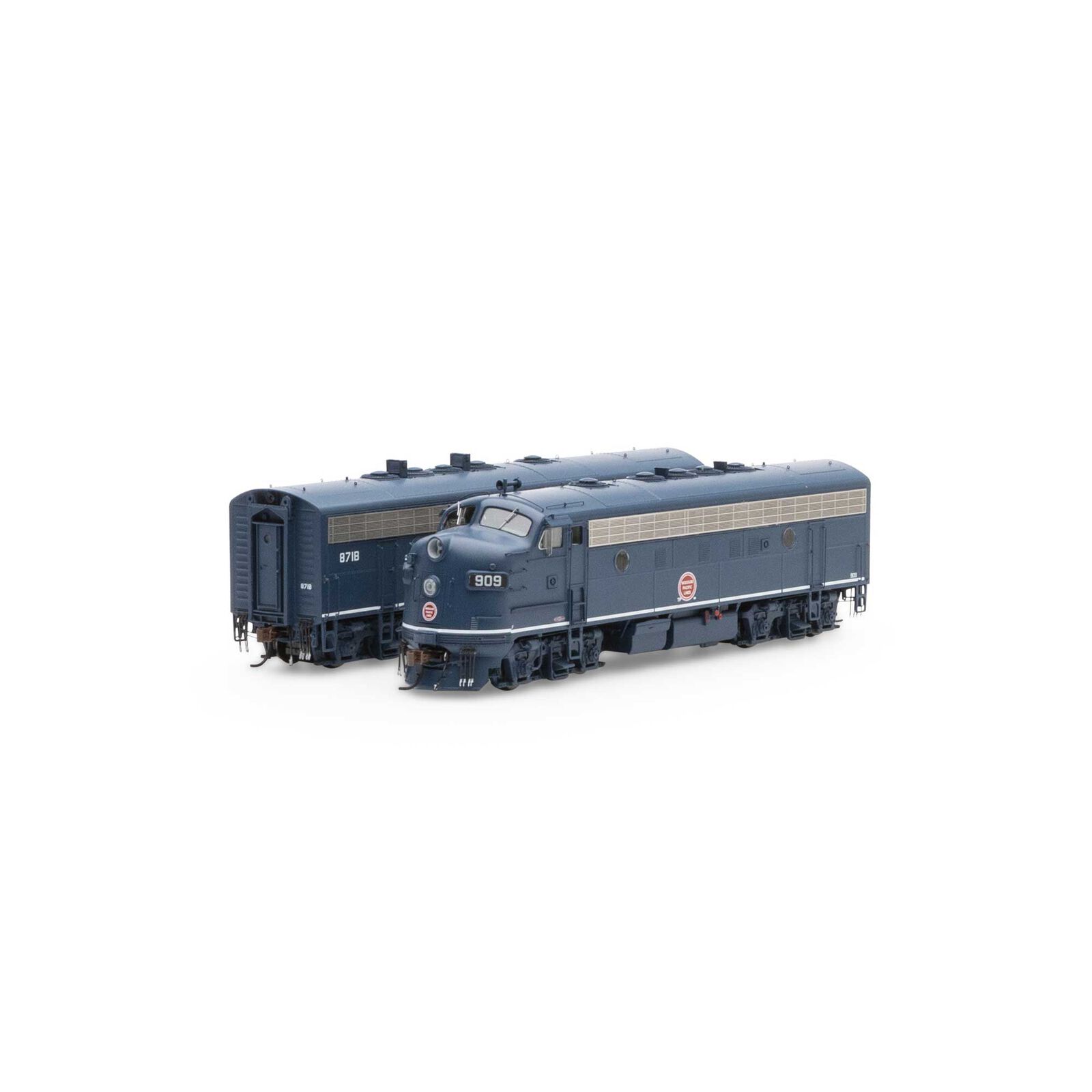 HO F7 A/B with DCC & Sound, MP/T&P/Freight #909/#871B