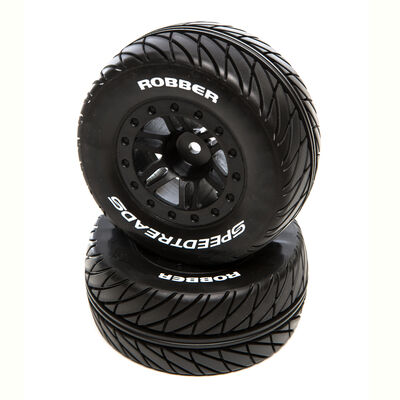 SpeedTreads Robber SC Front Rear Black Mounted: Traxxas Slash/Rustler, ECX 4X4 SpeedTreads Robber SC Front Rear Black Mounted: Traxxas Slash/Rustler, ECX 4X4