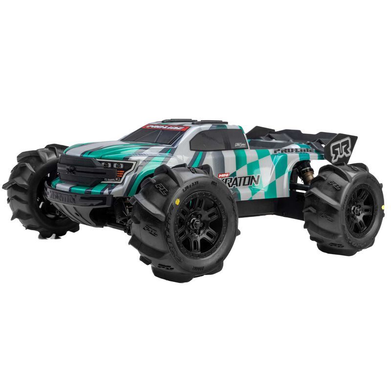 1/16 Dumont F/R MT Tires Black Split Six (2): ARRMA MINI KRATON