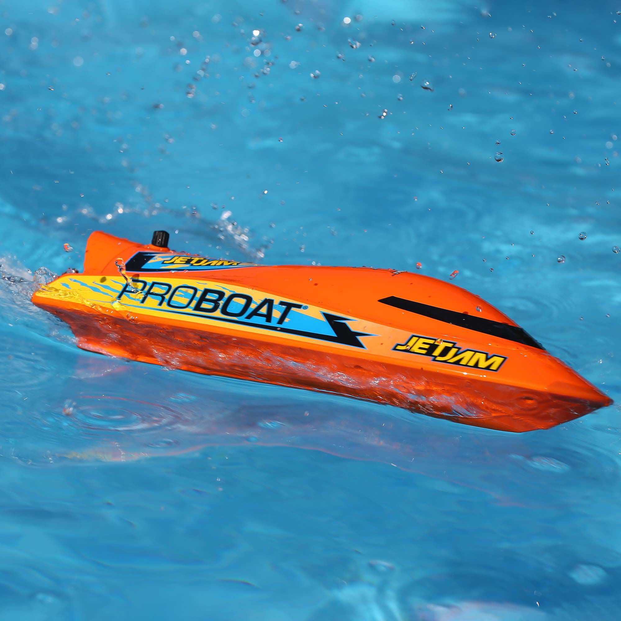 Pro Boat Jet Jam V2 12 Self Righting Pool Racer Brushed RTR Orange Horizon Hobby