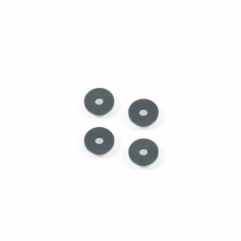 TEKNO RC LLC M2.7x10.0x1.0mm Washer (CNC, hardened steel, black, 4pcs)