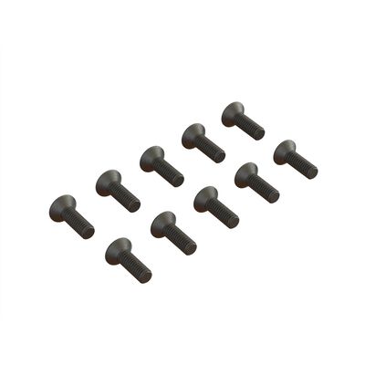 Flat Head Hex Machine Screw, M2.5x8mm (10) Flat Head Hex Machine Screw, M2.5x8mm (10)