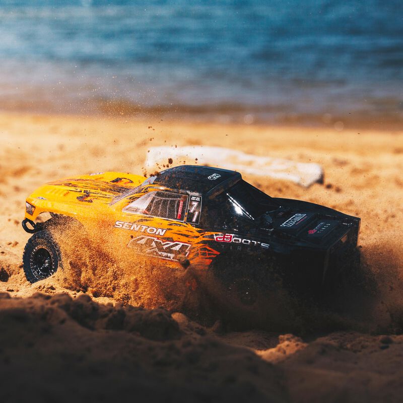 1/10 SENTON 3S BLX 4WD Brushless Short Course Truck with Spektrum RTR, Orange/Black