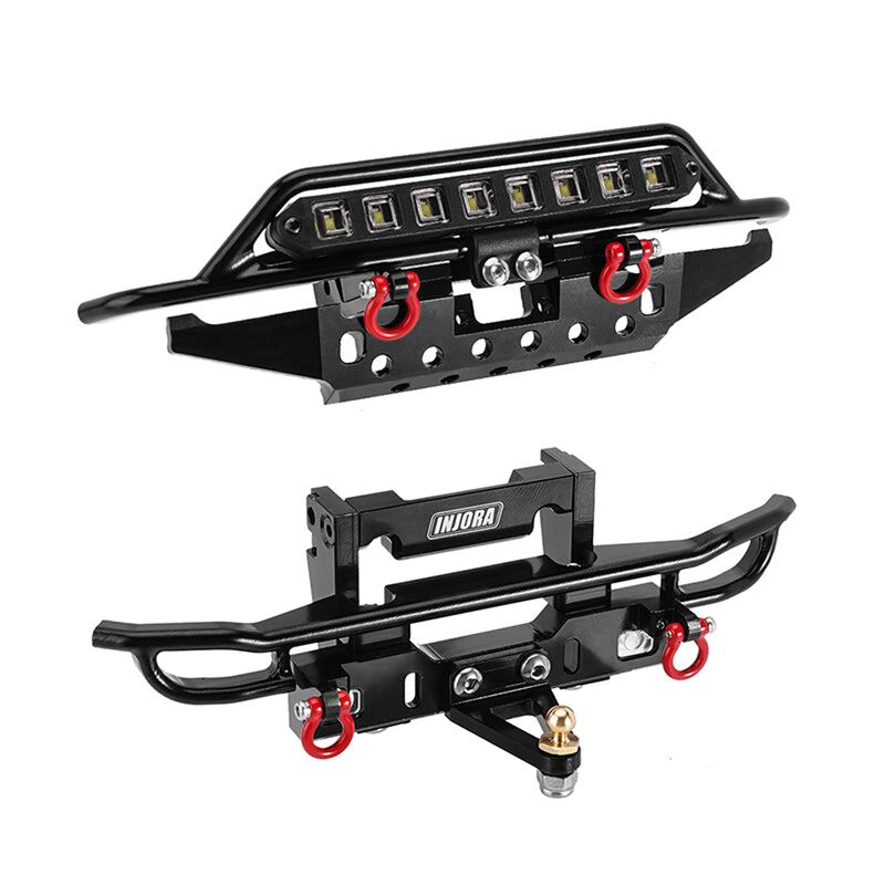 INJORA Aluminum Bronco Front & Rear Bumper Set, 1/18 Traxxas TRX-4M Bronco