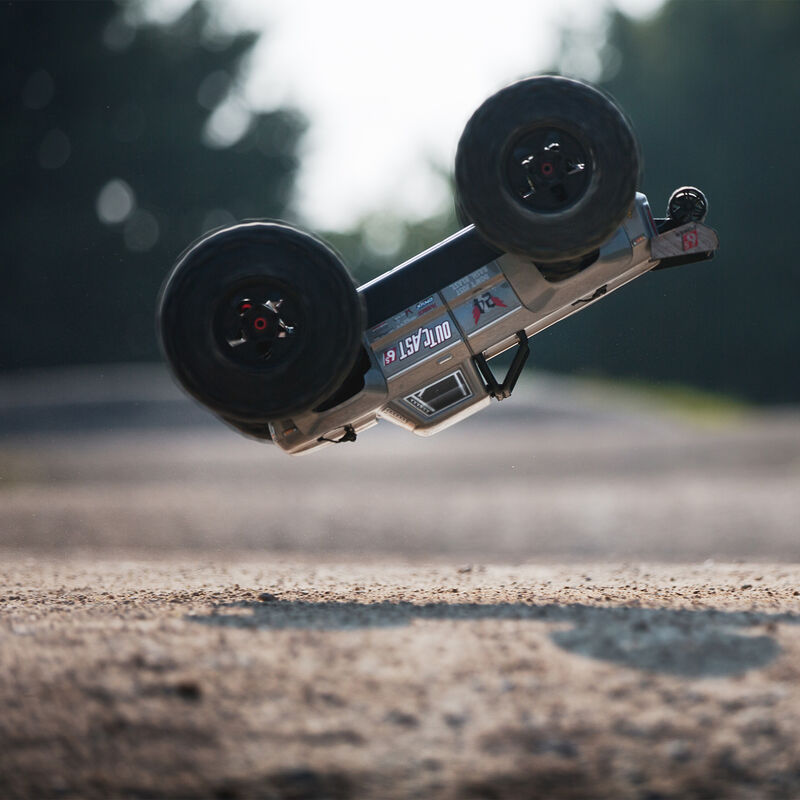 1/8 OUTCAST 6S BLX 4WD Brushless Stunt Truck with Spektrum RTR, Silver